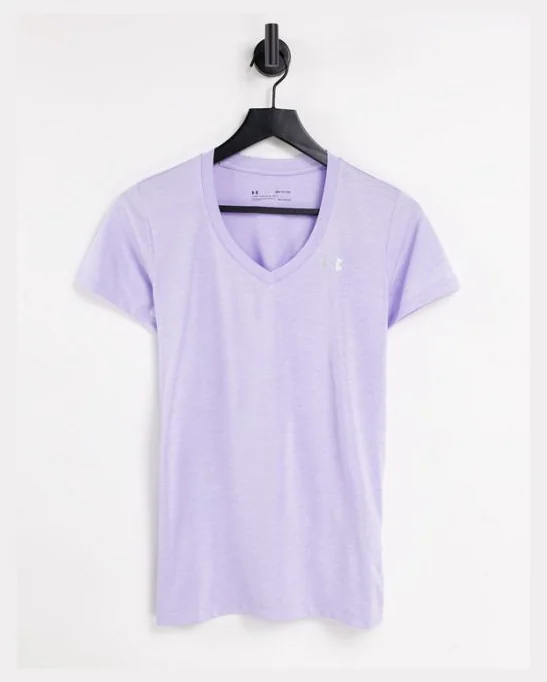 T-shirt lilas col rond