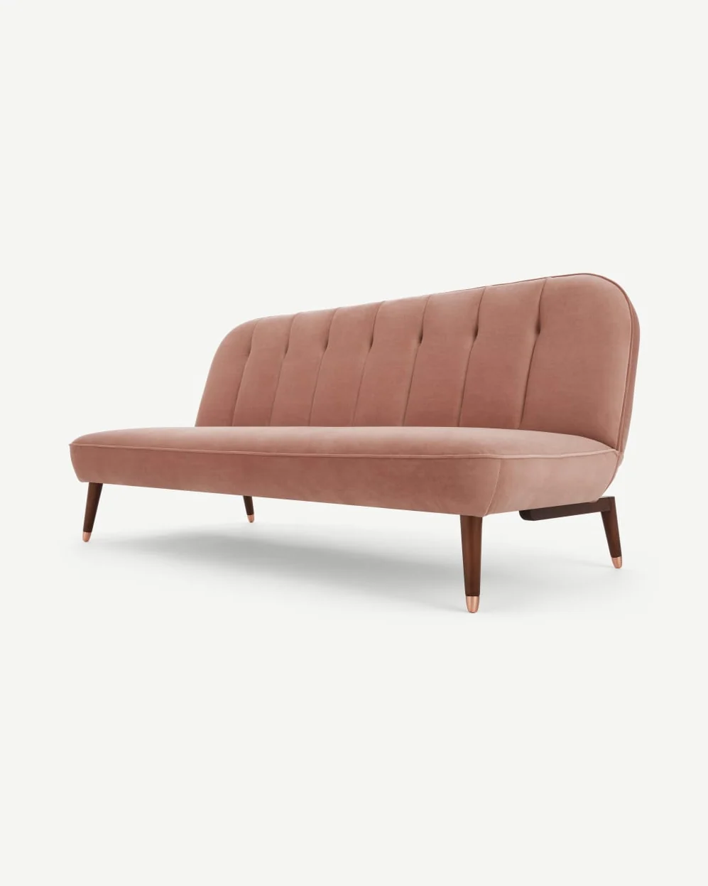 Canape velours rose
